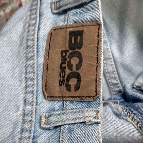 Y2K BCC Blues Distressed Light Wash Jeans - Men’s 36x30 - Camo-Lined Rips - Picture 5 of 13